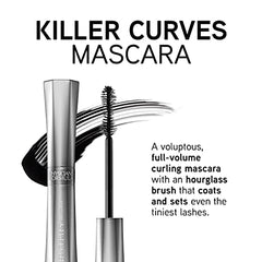 Physicians Formula Killer Curves mascara packaging display highlights full-volume lash lift