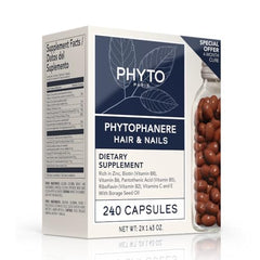 PHYTO Phytophanère daily-dose capsules illustrate a simple two-capsule routine.