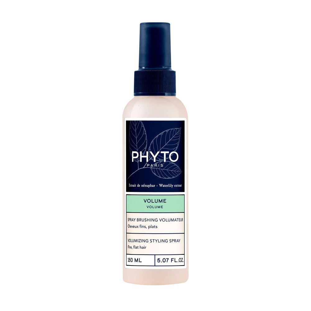PHYTO Volume blow dry spray bottle showing lightweight root lift for easy styling
