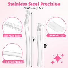 Phyyixs 32-pack dermaplane short brow blades for precise grooming