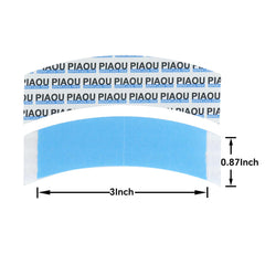 Piaou C-shape wig tape adheres securely to skin without irritation.