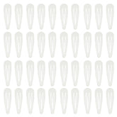 PIDOUDOU 40-count white 2-inch snap hair clips for secure styling and everyday use.