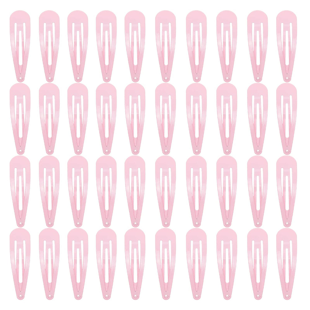 PIDOUDOU pink metal snap hair clip in 2-inch size for secure everyday styling.