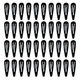 PIDOUDOU 40-pack black 2-inch barrettes with secure hold for daily hairstyles