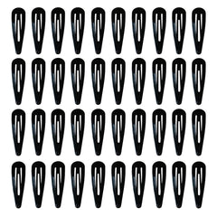 PIDOUDOU 40-pack black 2-inch barrettes with secure hold for daily hairstyles