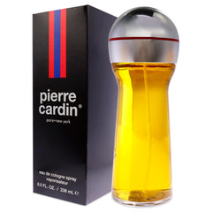 Pierre Cardin label detail reveals classic branding and refined fragrance heritage