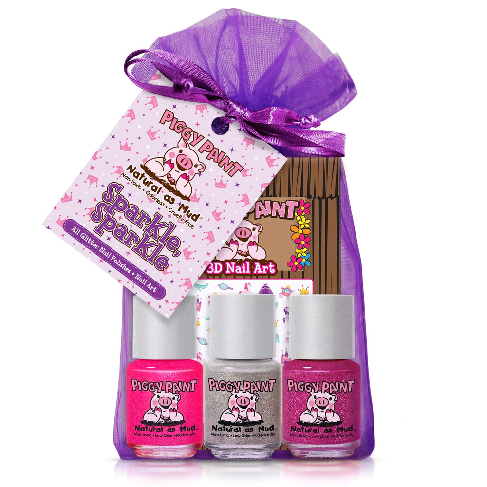 Piggy Paint Set Regalo Brillos: regalo seguro para uñas sin químicos.