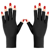 Guantes UV Pimoys para manicura, dedos libres, protección de la piel durante la lámpara UV.