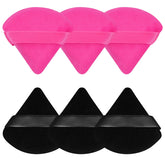 Pimoys powder puff with triangle and round design for versatile makeup
