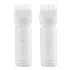 Pimoys root comb applicator bottle 6-ounce white for precise at-home color application.