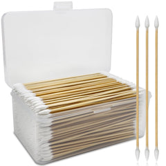 PINGMIC double-ended 6-inch gun swabs in a box for precise firearm cleaning.