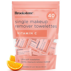 Pink Sky Brookstone ultra-soft towelette for gentle makeup removal.