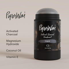 PiperWai desodorante natural, aplicación suave, barra original para uso cómodo diario.