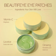 Pixi BeautifEYE patches provide vitamin C and licorice for a gentle brightness lift.
