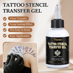 Pjordo tattoo stencil gel on skin, smooth transfer and crisp lines