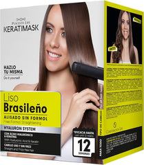 Placenta Life Keratimask: botella de aplicación para un alisado suave en casa.