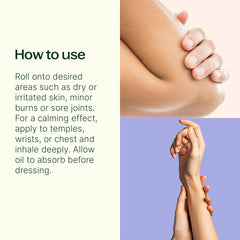 Aplicacion del roll-on en los templos para un momento calmante
