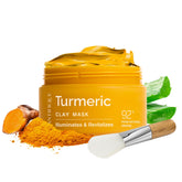 PLANTIFIQUE Korean Turmeric Clay Mask bottle shown for clear, refreshed skin