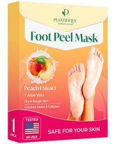 PLANTIFIQUE mascarilla exfoliante para pies en empaque, listo para uso en casa