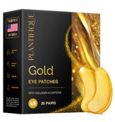 Parches ojos 24K de PLANTIFIQUE: brillo radiante y hidratación para la mirada.