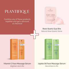PLANTIFIQUE Rose Quartz face massage session demonstrates gentle toning.