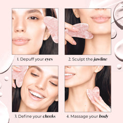 PLANTIFIQUE Rose Quartz jawline shaper for defined facial sculpting.