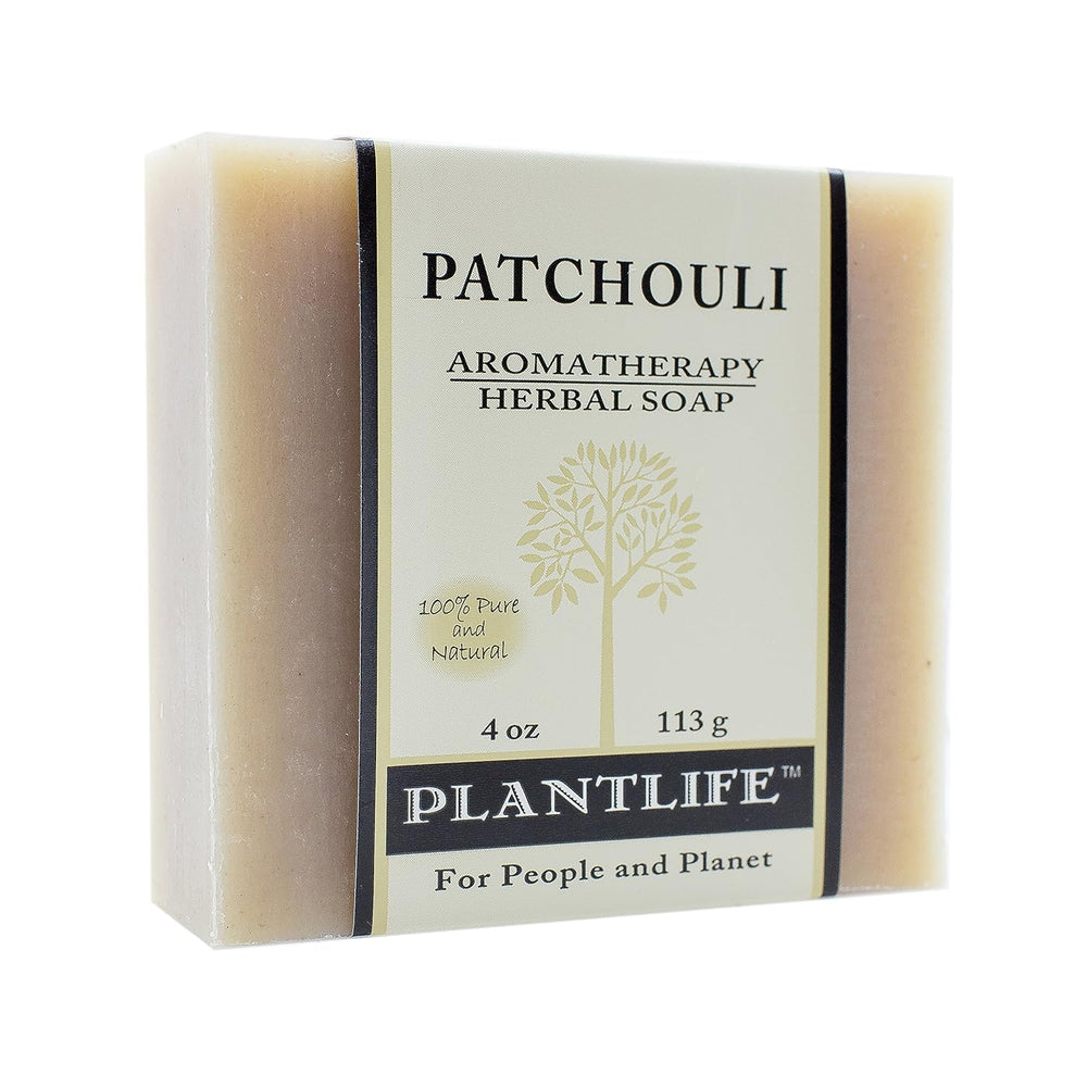 Plantlife Patchouli Bar Soap con empaque atractivo para regalo consciente.