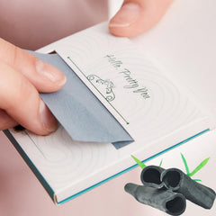 PleasingCare bamboo charcoal blotting sheets absorb oil naturally for a refreshed look