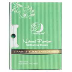 PleasingCare green-tea tissues in a tidy dispenser, for quick oil control on the go.