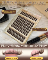 Pleell Brown Lash Clusters Manga-style look with dramatic yet wearable fringe.