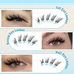 Pleell cluster lashes in soft fiber for comfortable wear.