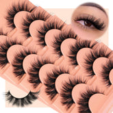 Pleell wispy false lashes with full curl for natural definition
