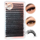 Pleell lash clusters 360pcs dense 80D for dramatic volume with light feel.
