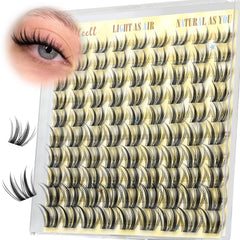 Pleell lash clusters natural 10-13mm wispy for everyday wear and subtle lift
