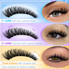 Pleell Lash Clusters wispy fibers providing lightweight comfortable wear