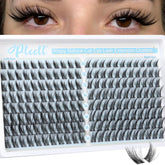 Pleell Wispy cat-eye lash clusters define natural definition.