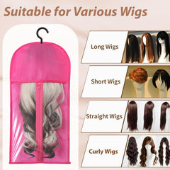 PNHYTUGY dustproof and waterproof bag shields wigs from moisture and dust.