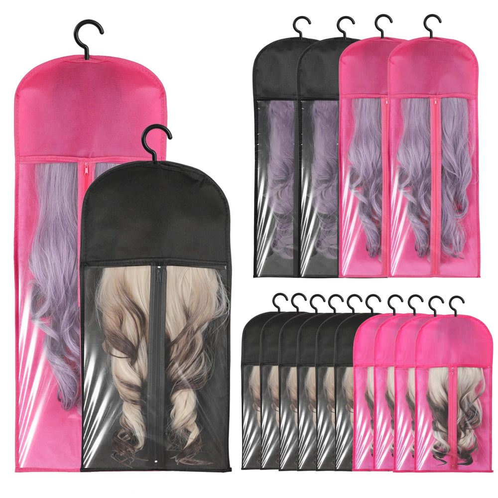 PNHYTUGY wigs storage bags with hanger keep wigs organized and ready to access.