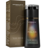 Polar Hair Care dye shampoo provides gray cover in 10 minutes for a natural look.