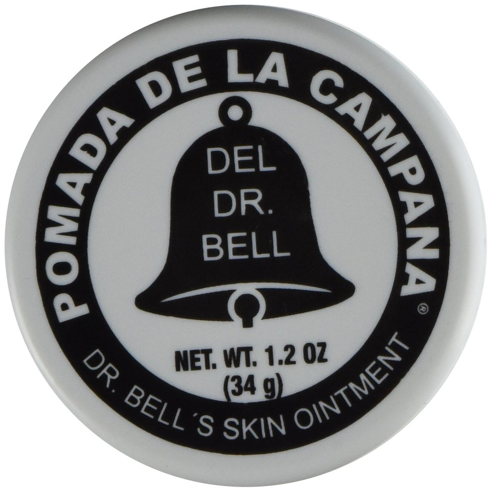 Pomada De La Campana: envase compacto, cuidado suave para la piel.