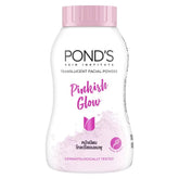 POND'S Angel Face Pinkish White Glow powder jar showing silky finish for shine control