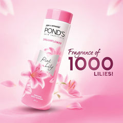 Soft floral Dreamflower fragrance on POND'S talc after use.