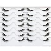 Pooplunch fluffy half lashes package view lightweight synthetic fibers for natural flutter