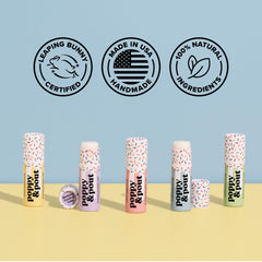 Producto natural y cruelty-free de Poppy & Pout, certificado Leaping Bunny.
