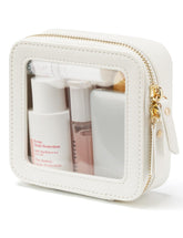 Popvibe small cosmetic bag clear design panel for easy visibility