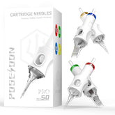 Agujas Poseidon 3RL para cartuchos de tatuaje, trazos nítidos y consistentes.