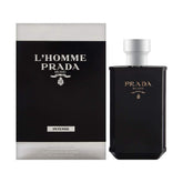Prada L'Homme Intense bottle front view, ideal for sophisticated evenings.