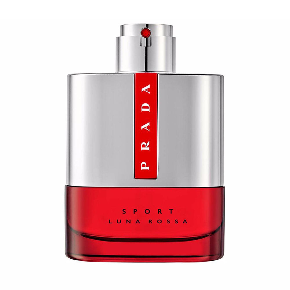 Prada Luna Rossa Sport bottle front view, a fresh, energetic option for daily wear.