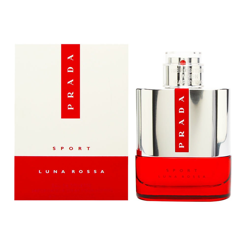 Prada Luna Rossa Sport bottle close-up for everyday freshness and sport-ready style.