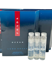 Prada Ocean Luna Rossa EDT box and bottle display, compact setup for easy gifting.